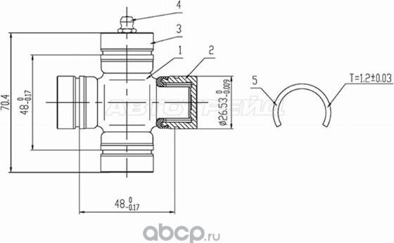 КРЕСТОВИНА HYUNDAI TUCSON 04-10KIA SPORTAGE 04-10 (SAT). Артикул ST493002E000SP