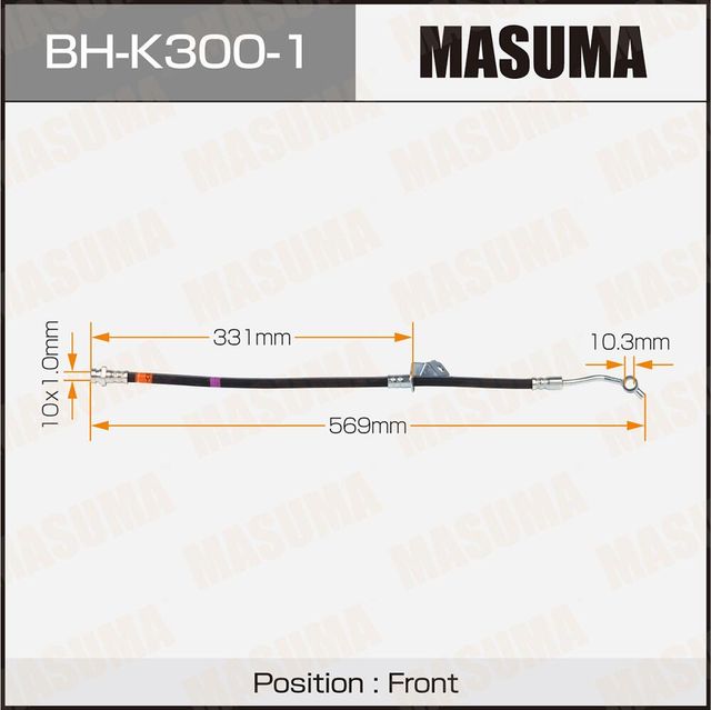 Тормозной шланг Masuma. Артикул BH-K300-1
