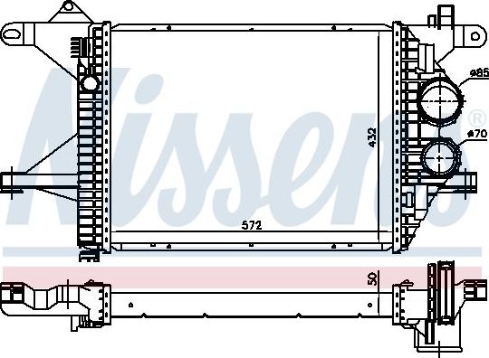 Интеркулер Nissens для Mercedes-Benz Vario 1996-2013. Артикул 96976