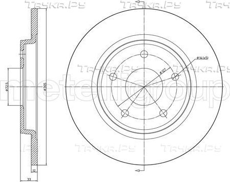 Тормозной диск Trusting задний для Chrysler Grand Voyager V 2008-2026. Артикул DF1322