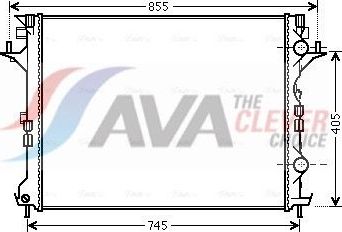 Радиатор охлаждения двигателя AVA для Renault Vel Satis I 2004-2009. Артикул RTA2421