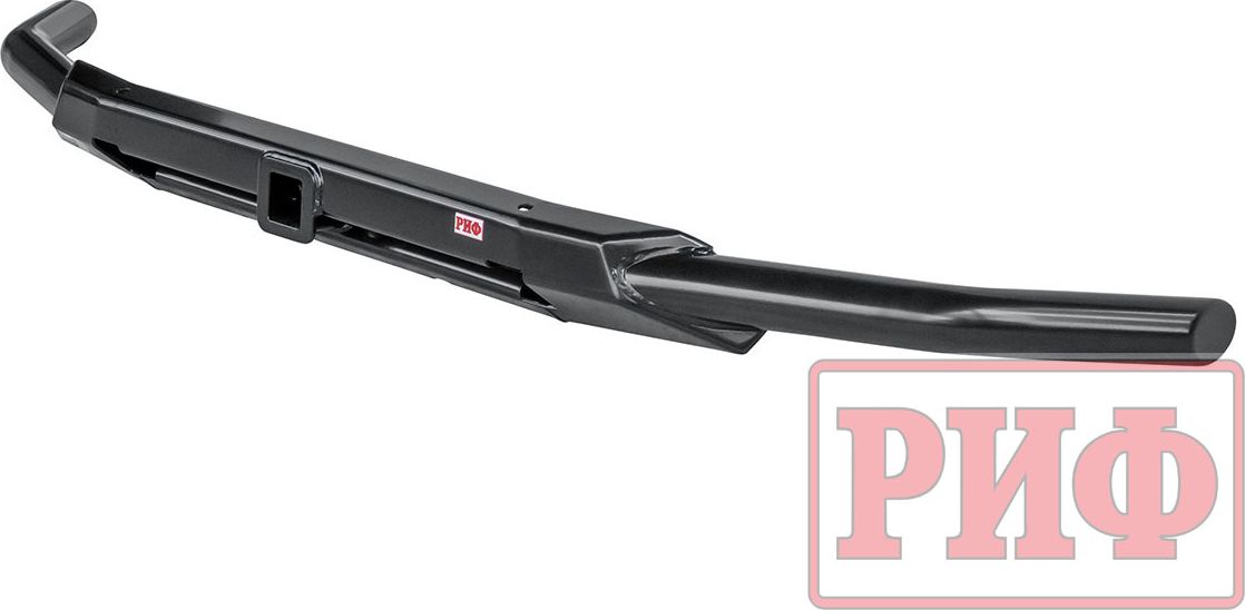 Бампер силовой РИФ передний с квадратом под фаркоп и защитой рулевых тяг, стандарт для УАЗ Патриот 2014-2026. Артикул RIF060-11176