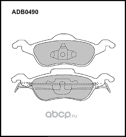 Колодки тормозные дисковые передние Allied Nippon HD ADB0490HD Япония 1/6 компл Allied Nippon. Артикул ADB0490HD