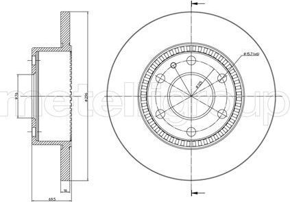 Тормозной диск Trusting задний для IVECO Daily V 2011-2014. Артикул DF1405