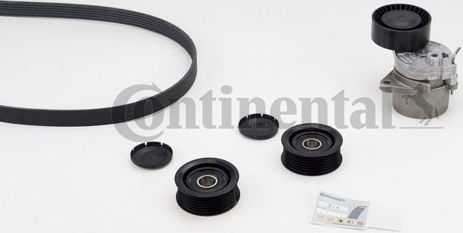 Приводной ремень поликлиновой с роликами (комплект) ContiTech. Артикул 6PK2260K1