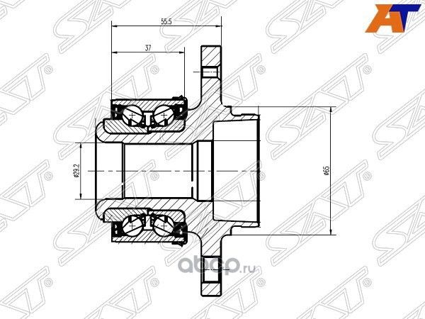 СТУПИЦА FR AUDI A1A2SKODA FABIAVW POLO 02-08 (SAT). Артикул ST6R0407621A
