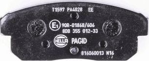 Тормозные колодки Hella. Артикул 8DB 355 012-331