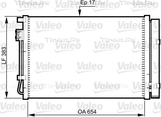 Радиатор кондиционера (конденсатор) Valeo (алюминий). Артикул 814362