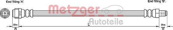 Тормозной шланг Metzger. Артикул 4110284