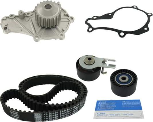 Помпа (водяной насос) с комплектом ремня ГРМ SKF. Артикул VKMC 03140