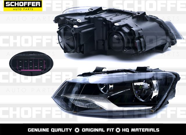 Фара левая Volkswagen Polo sedan 15-20 (Schoffer). Артикул SHF12004