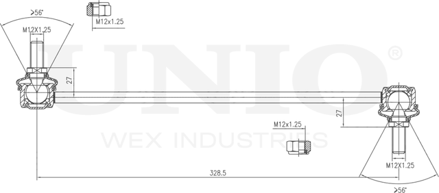 Тяга/стойка стабилизатора (Unio). Артикул SSP-50229