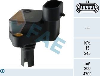 Датчик абсолютного давления (ДАД, MAP) FAE для MINI Cabrio I (R52) 2004-2008. Артикул 15064
