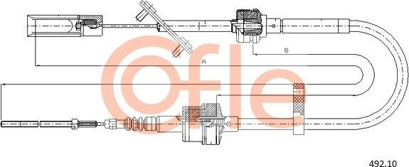 Трос сцепления Cofle. Артикул 92.492.10