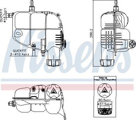 Расширительный бачок Nissens (полимерный материал) для BMW X2 I (F39) 2017-2026. Артикул 996185
