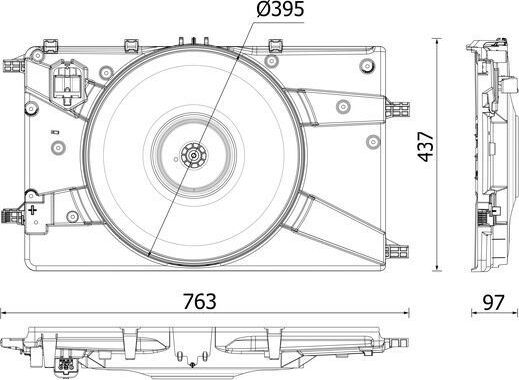 Вентилятор радиатора двигателя Mahle для Chevrolet Cruze I 2012-2015. Артикул CFF 546 000P