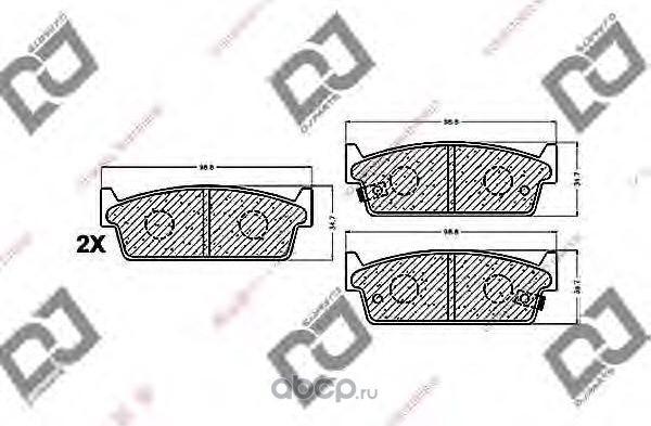 Колодки тормозные дисковые (DJ Parts). Артикул BP1456