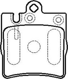 Тормозные колодки HSB задние для Mercedes-Benz E-Класс II (W210, S210) 1997-2002. Артикул HP9533