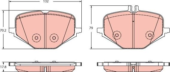 Тормозные колодки TRW. Артикул GDB2395