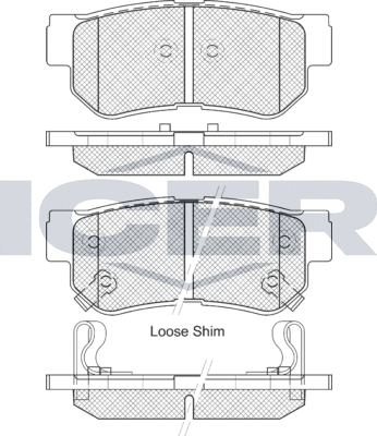 Тормозные колодки Icer. Артикул 181645