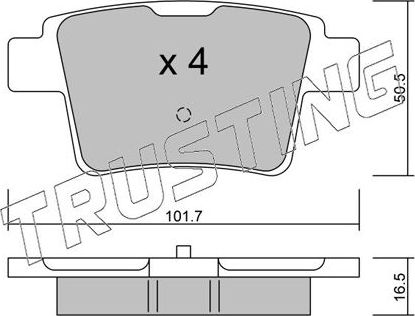 Тормозные колодки Trusting. Артикул 693.0