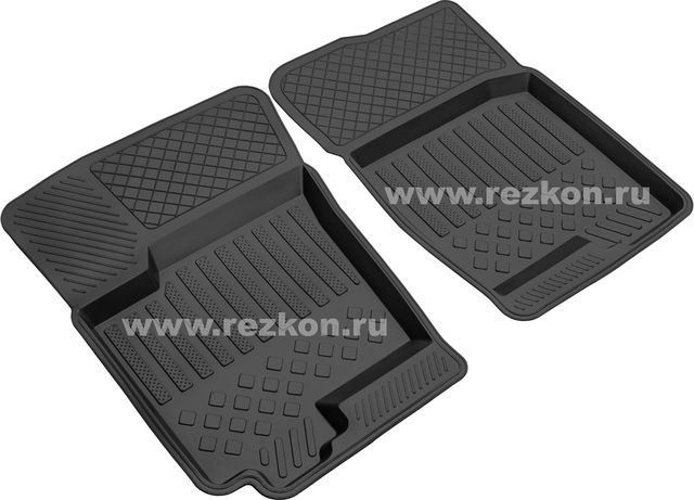 Коврики Rezkon резиновые передние для салона Hyundai Getz 2003-2010. Артикул 1520020100