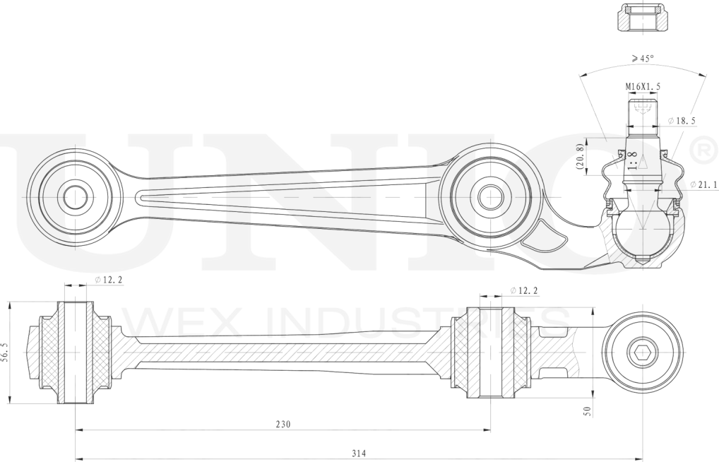 Рычаг подвески (Unio). Артикул SSP-40031