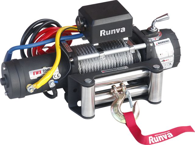 Лебёдка электрическая высокоскоростная 12V Runva 9500 lbs 4350 кг. Артикул EWX9500S-Q