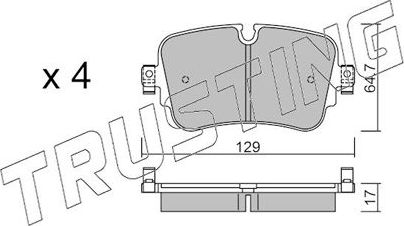 Тормозные колодки Trusting. Артикул 1130.0