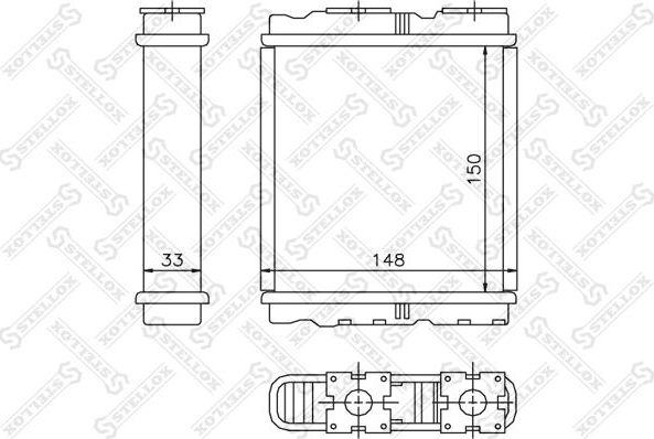 Радиатор отопителя (печки) Stellox для Opel Frontera A 1992-1998. Артикул 10-35077-SX