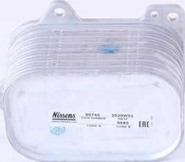 Радиатор масляный (маслоохладитель) для двигателя Nissens (алюминий) для Skoda Rapid I 2015-2019. Артикул 90745