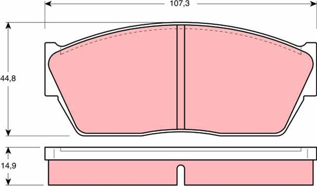 Тормозные колодки TRW передние для Honda Civic III 1983-1987. Артикул GDB284