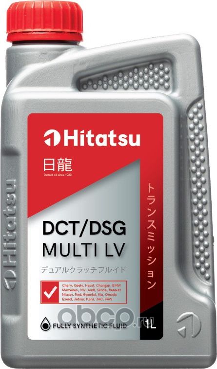 Жидкость трансм. cинт.Hitatsu DCT/DSG MULTI LV, 1л 7DCT 300/380/450/738, DCTF-2, Hitatsu. Артикул ATFDCT1