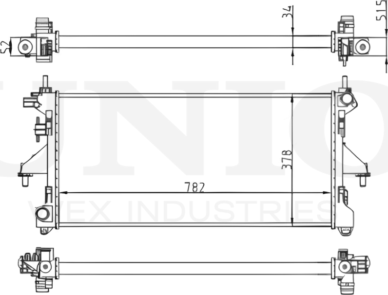 Радиатор двигателя (Unio). Артикул RAD-10075