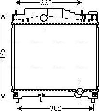 Радиатор охлаждения двигателя AVA. Артикул TOA2502