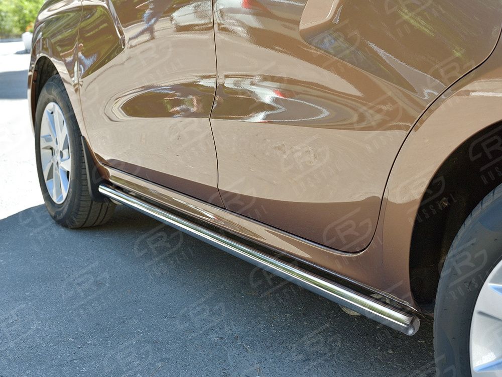 Защита порогов RusStal труба d42 для Lada Xray 2015-2026 (Вариант 3). Артикул LXRT-0023903