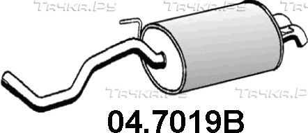 Глушитель Asso для Volkswagen Golf IV 1997-2005. Артикул 04.7019B