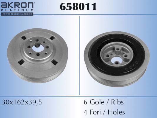 Шкив коленвала Malo для SEAT Alhambra I 1996-2000. Артикул 658011