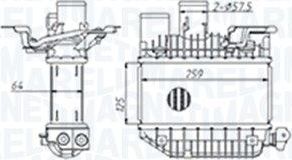 Интеркулер Magneti Marelli для Toyota Avensis I 1999-2003. Артикул 351319205310