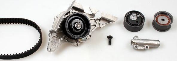 Помпа (водяной насос) с комплектом ремня ГРМ Hepu. Артикул PK05602