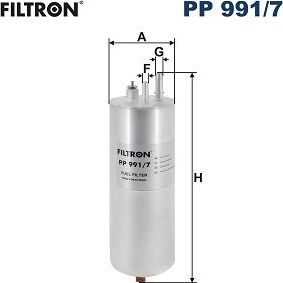 Топливный фильтр Filtron. Артикул PP 991/7