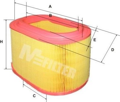 Воздушный фильтр MFilter. Артикул A 8023