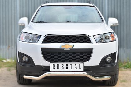 Защита RusStal переднего бампера d63 волна для Chevrolet Captiva 2013-2016. Артикул CAPZ-001743