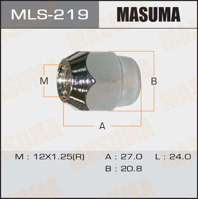 ГАЙКИ MASUMA NISSAN Masuma. Артикул MLS-219