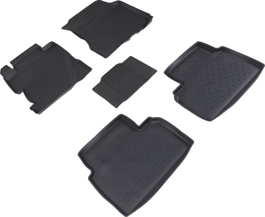 Коврики резиновые Seintex с высоким бортиком для салона Honda Civic седан 2006-2011. Артикул 81892