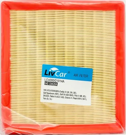 Фильтр воздушный LivCar ОЕМ 04E129620A VOLKSWAGEN Полиуретан Livcar. Артикул lcv000/21014a