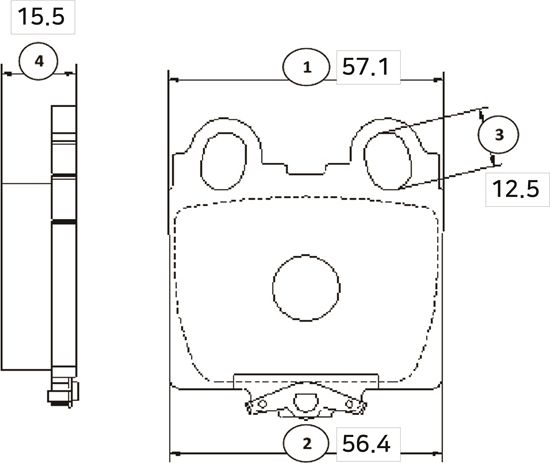 Тормозные колодки CTR задние для Lexus IS I 1999-2005. Артикул GK1042