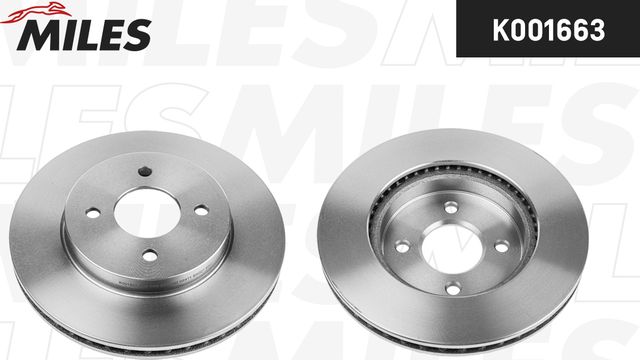 Тормозной диск Miles для Nissan Micra K12 2003-2010. Артикул K001663
