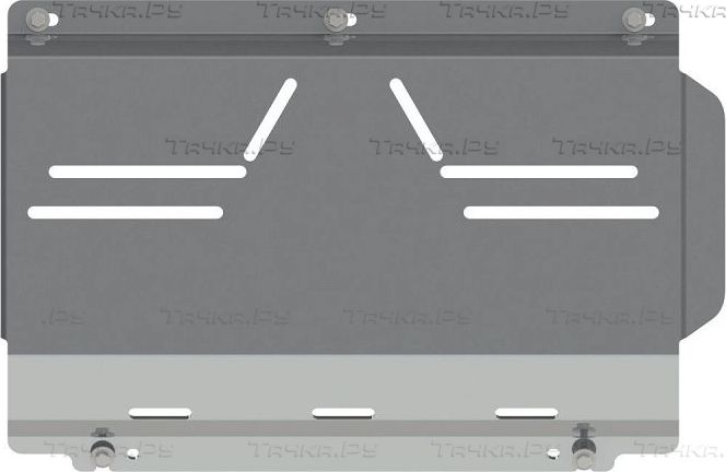 Защита алюминиевая Шериф (5 мм) для радиатора Mitsubishi L200 IV Triton 2006-2015. Артикул 14.2841
