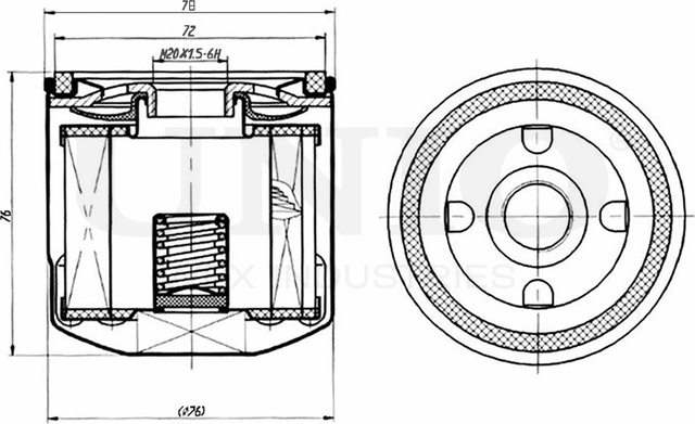 Фильтр масляный (Unio). Артикул FLT-20002